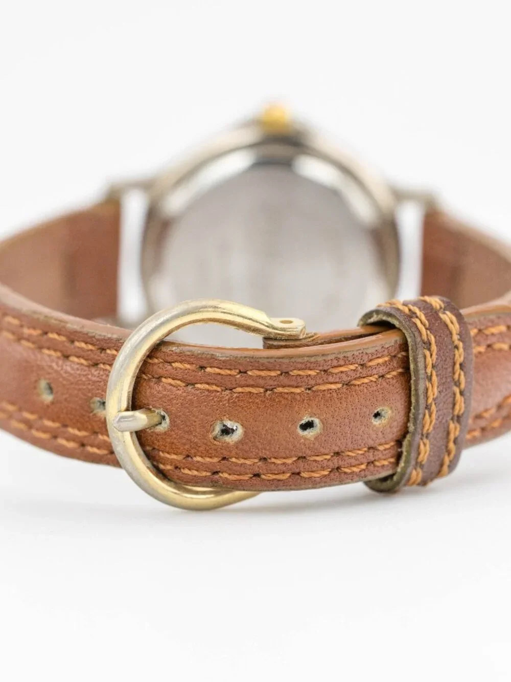 RELIC ZR-11102 Two Tone Brown Leather Quartz Analog Women's Watch New Battery